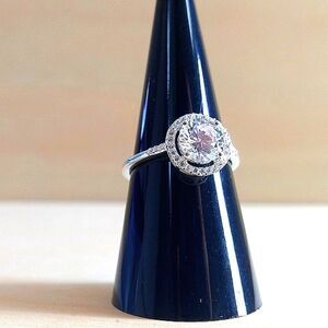 Simulated Diamond Ring in Sterling Silver